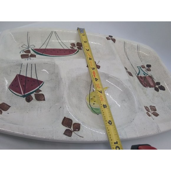 Vintage MCM Royal Sealy Japan Jamaica Pattern Appetizer snack tray plate - Picture 4 of 9